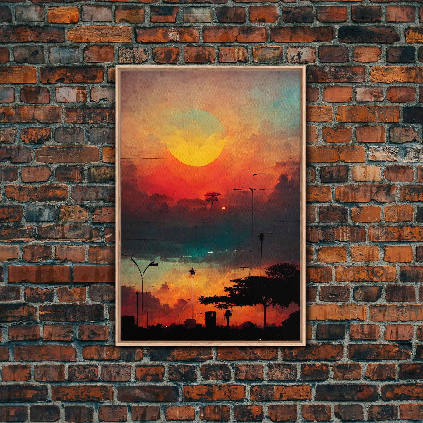 Los Angeles, California at sunset, canvas print, ready to hang wall art