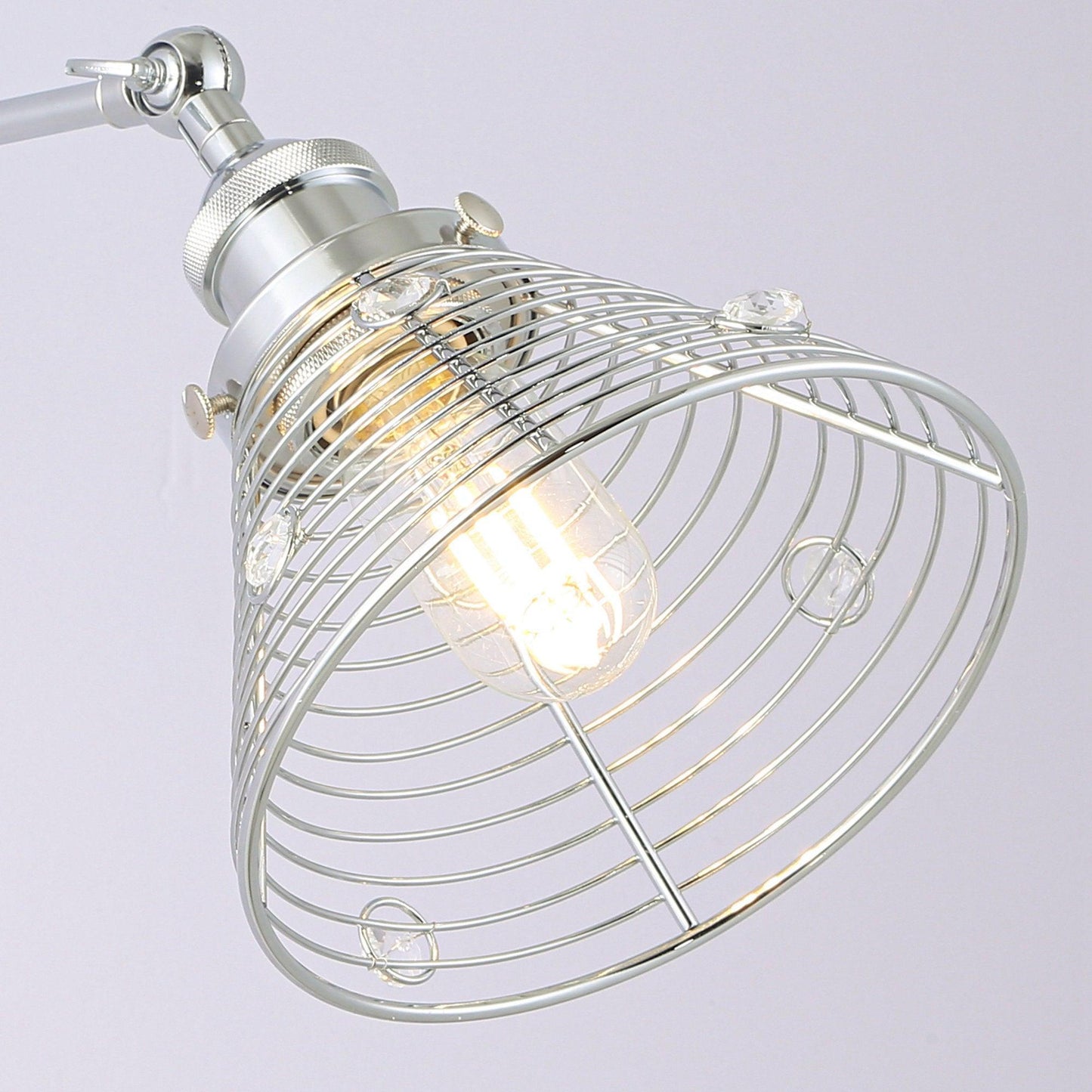 1-Light Modern Silver Wall Sconce Light