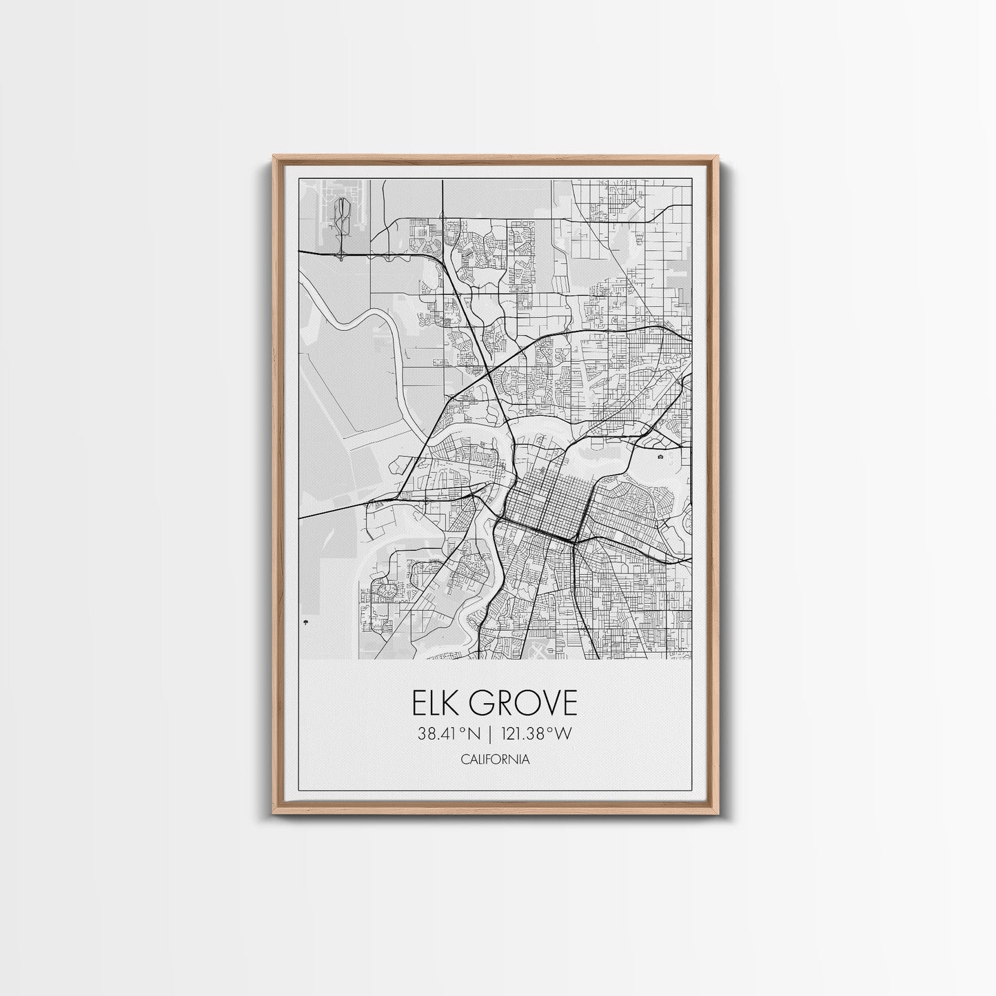 Elk Grove Street Map, California Map, City Map Art, Minimalist Art, Wall Art, Canvas Print, Bedroom Wall Art, Housewarming Gift, Travel Art