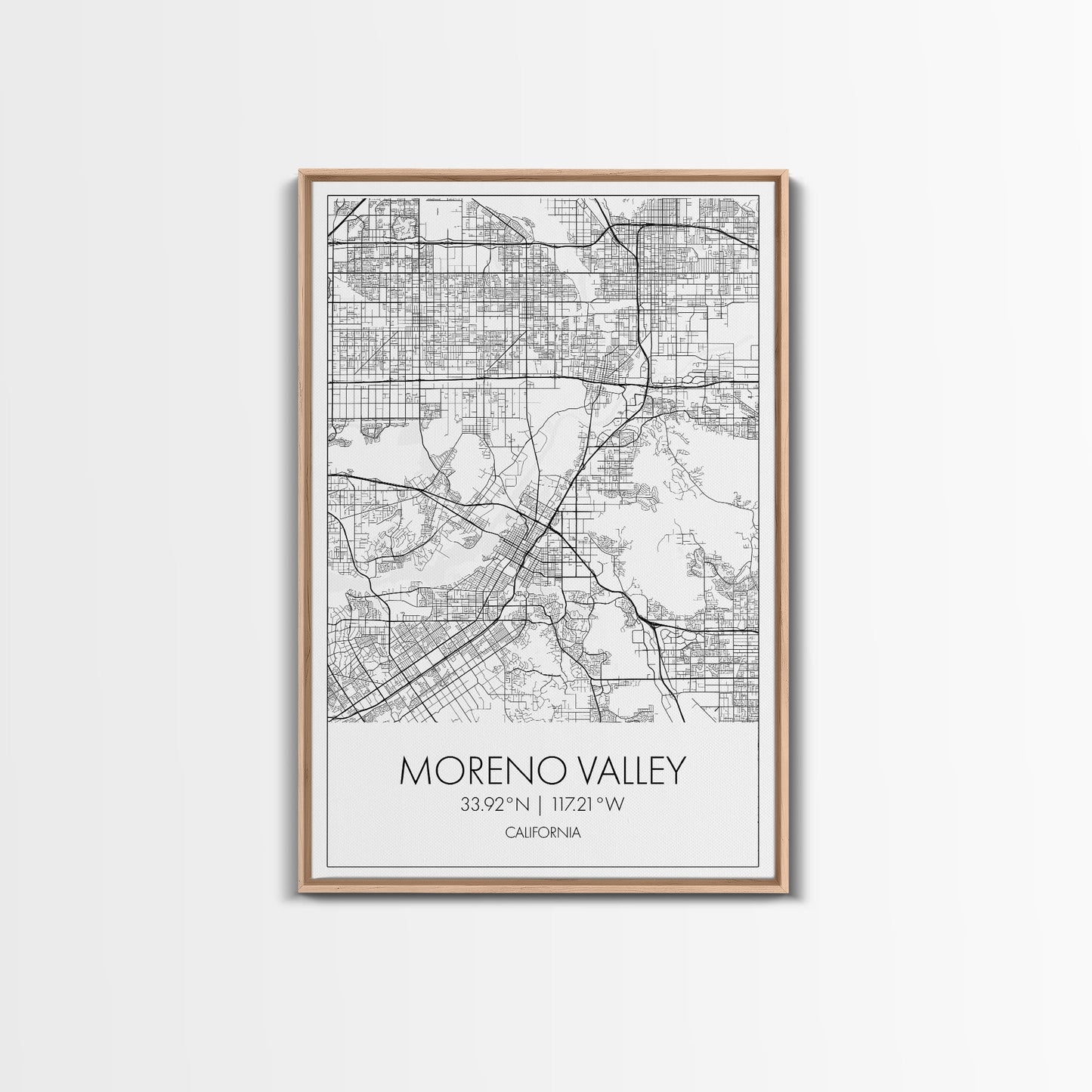Moreno Valley Street Map, California Map, City Map Art, Modern Art, Wall Art, Canvas Print, Wall Art For Bedroom, Couple Gift, Travel Print