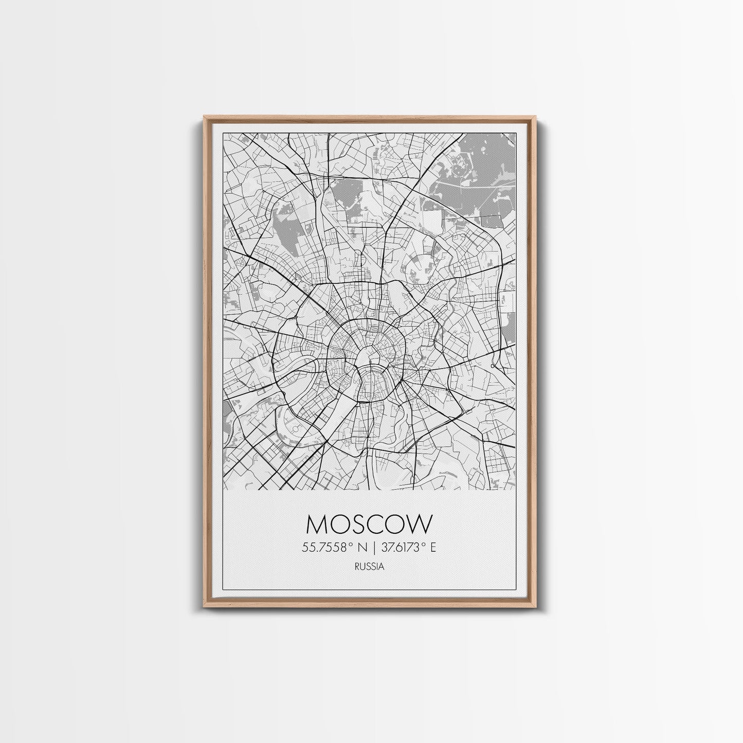 Moscow Street Map, Russia Map, Europe City Map Art, Modern Art, Wall Art, Canvas Print, Wall Art Prints, Gift For Husband, Travel Wall Décor