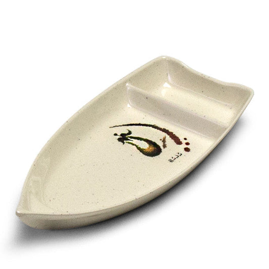 Melamine Sushi Boat, 6pc, 10-1/4"x4-1/2" (Eggplant)