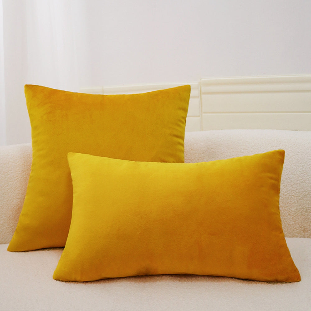 Pack of 2 Throw Pillow Covers AND Inserts with matching color with size of  of 18"x18" and 20"x20"