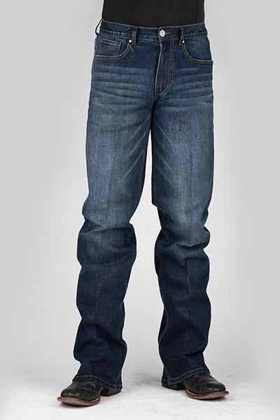 Tin Haul 421 Regular Joe Stretch Deco Pockets (Dark Wash) - Men's Bootcut Jeans
