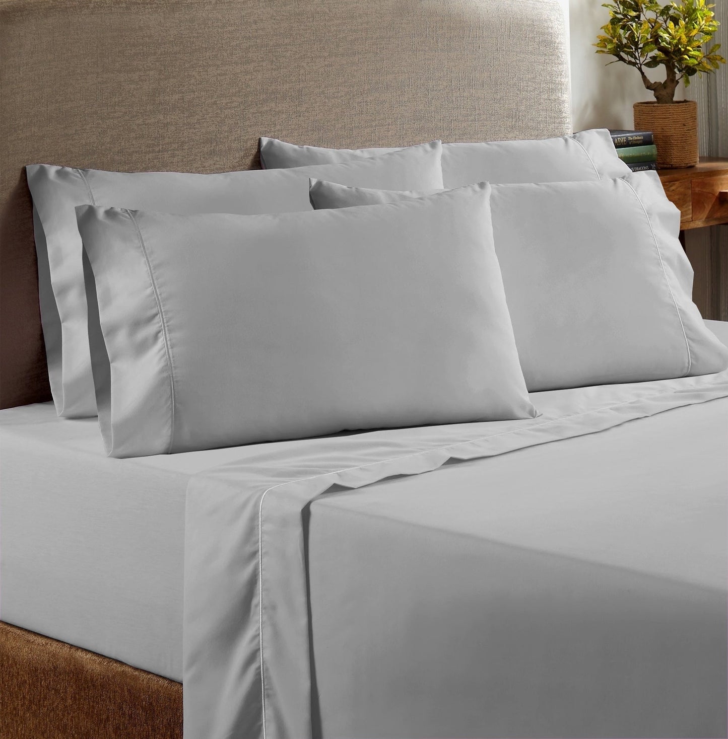 Bibb Home 1000TC Cotton Rich 6-Piece Sheet Set