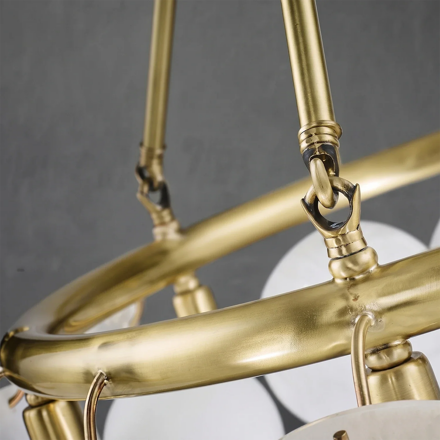 Alba Natural Alabaster Disc Chandelier