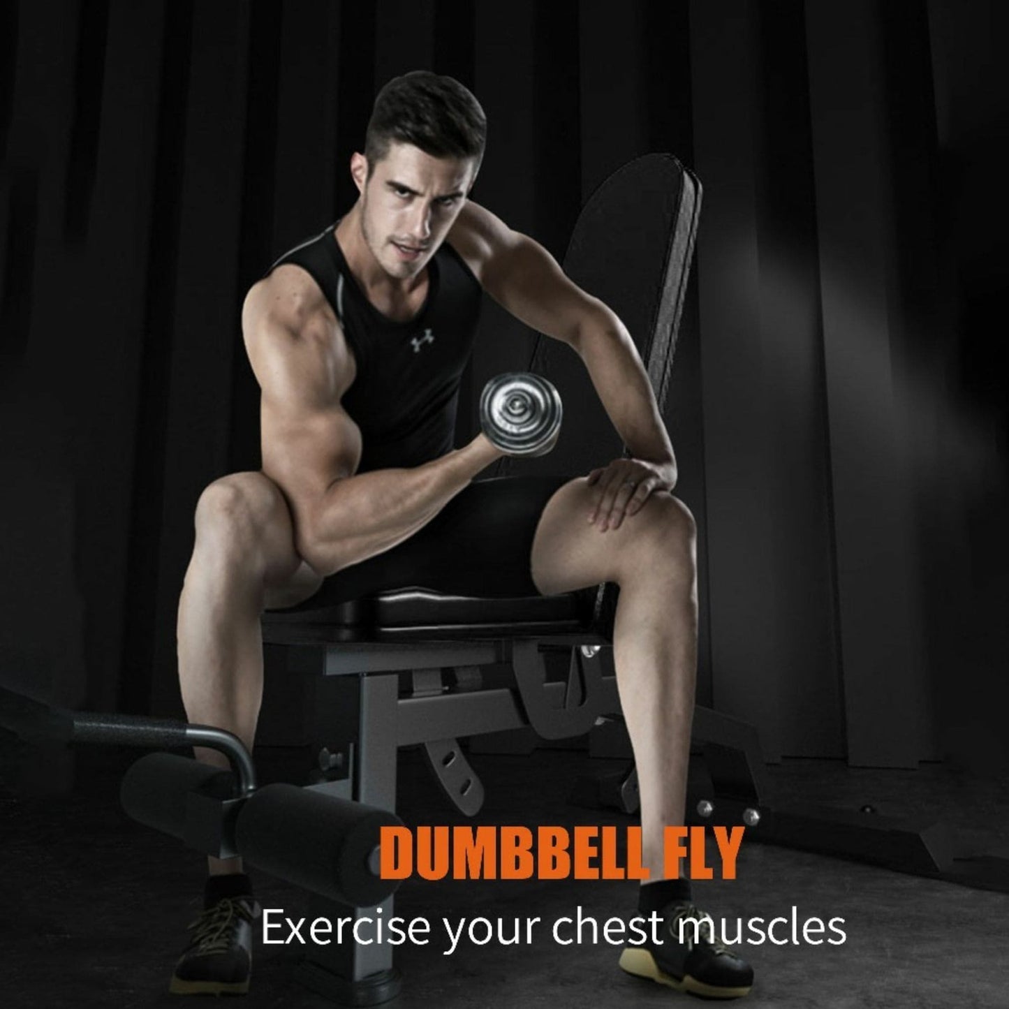 1000LBS Multi-Functional Barbell Rack Squat Power Cage With Weight Bench (SAK35822)