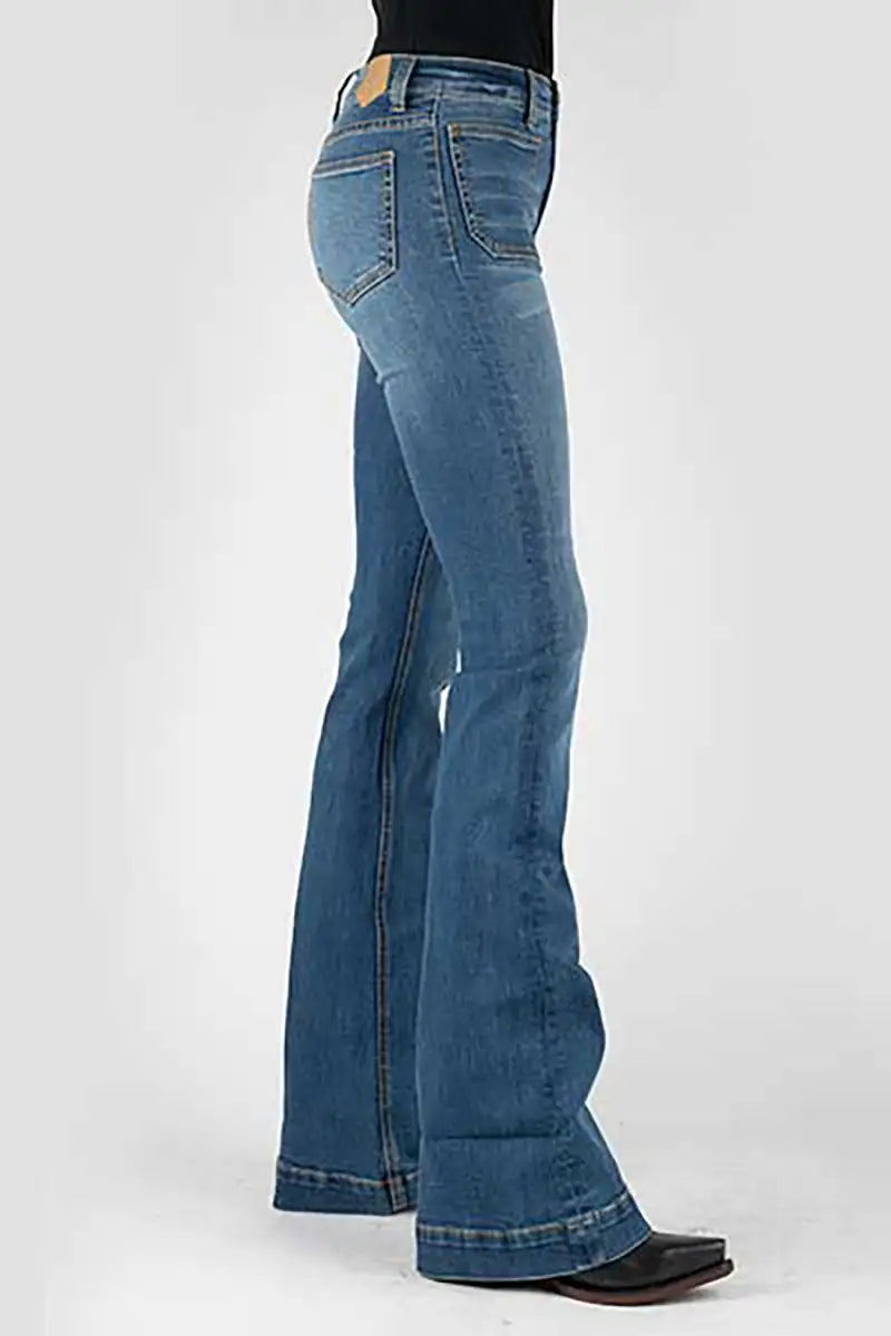 Tin Haul 595 Libby Fit Square Front Pocket ( Denim Medium Wash )- Women's Jeans