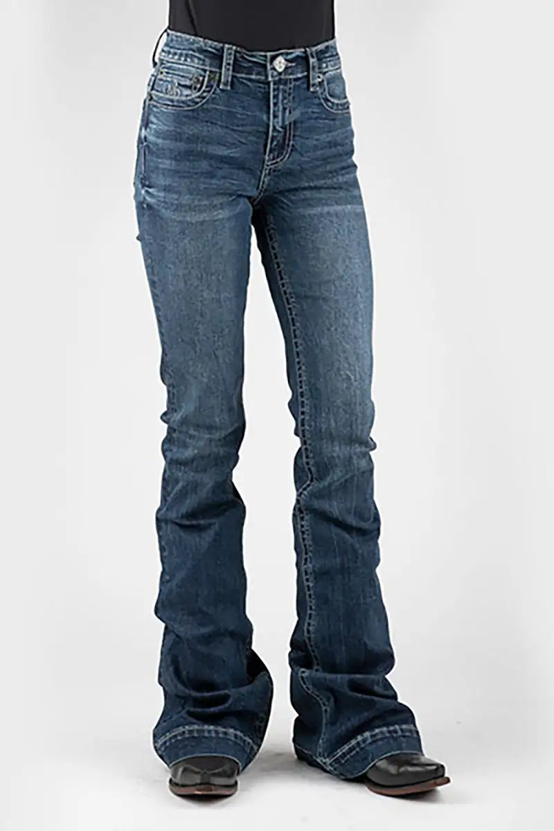 Tin Haul 595 Libby Fit Half Moon Pocket ( Denim Dark Wash )- Women's Jeans