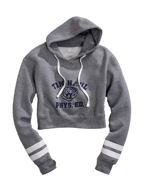Tin Haul Tiger Print (Grey) - Women's Hoodie Sweatshirt