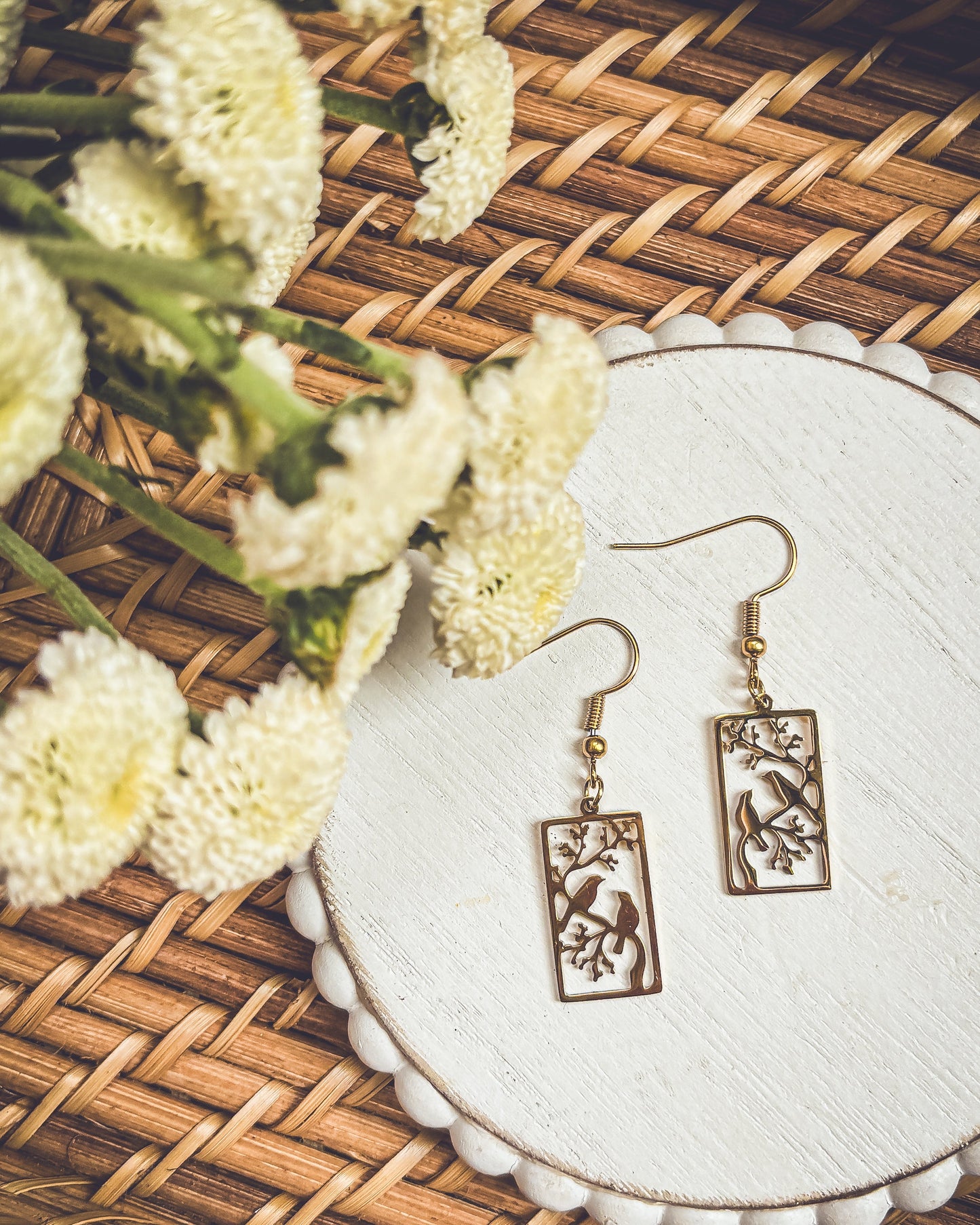 Beautiful Gold or Silver Bird Earrings
