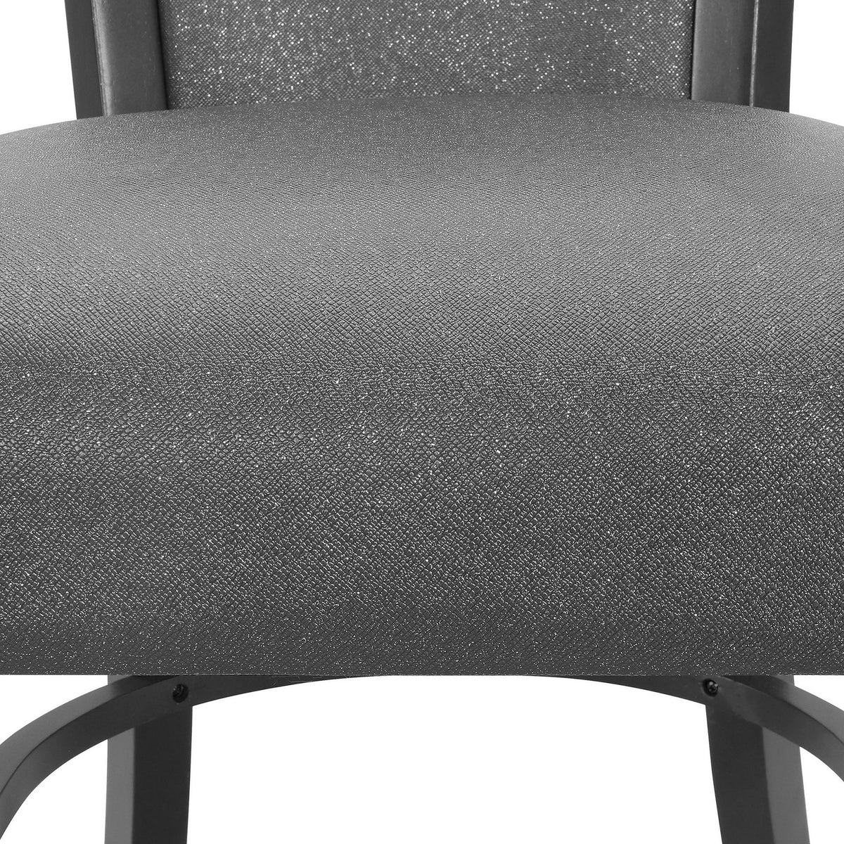 Brandon 24 Inch Counter Height Chair Set of 2, Gray Fabric Upholstery