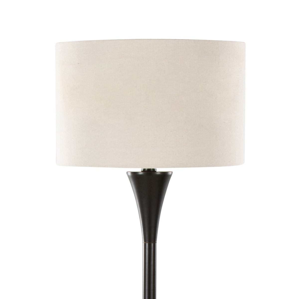 Lenuxe 65" Contemporary Metal Floor Lamp in Oil Rubbed Bronze with Natural Linen Shade from Grandview Gallery by LumiSource
