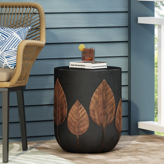 Outdoor LightWeight Concrete Side Table,Copper_73440.00