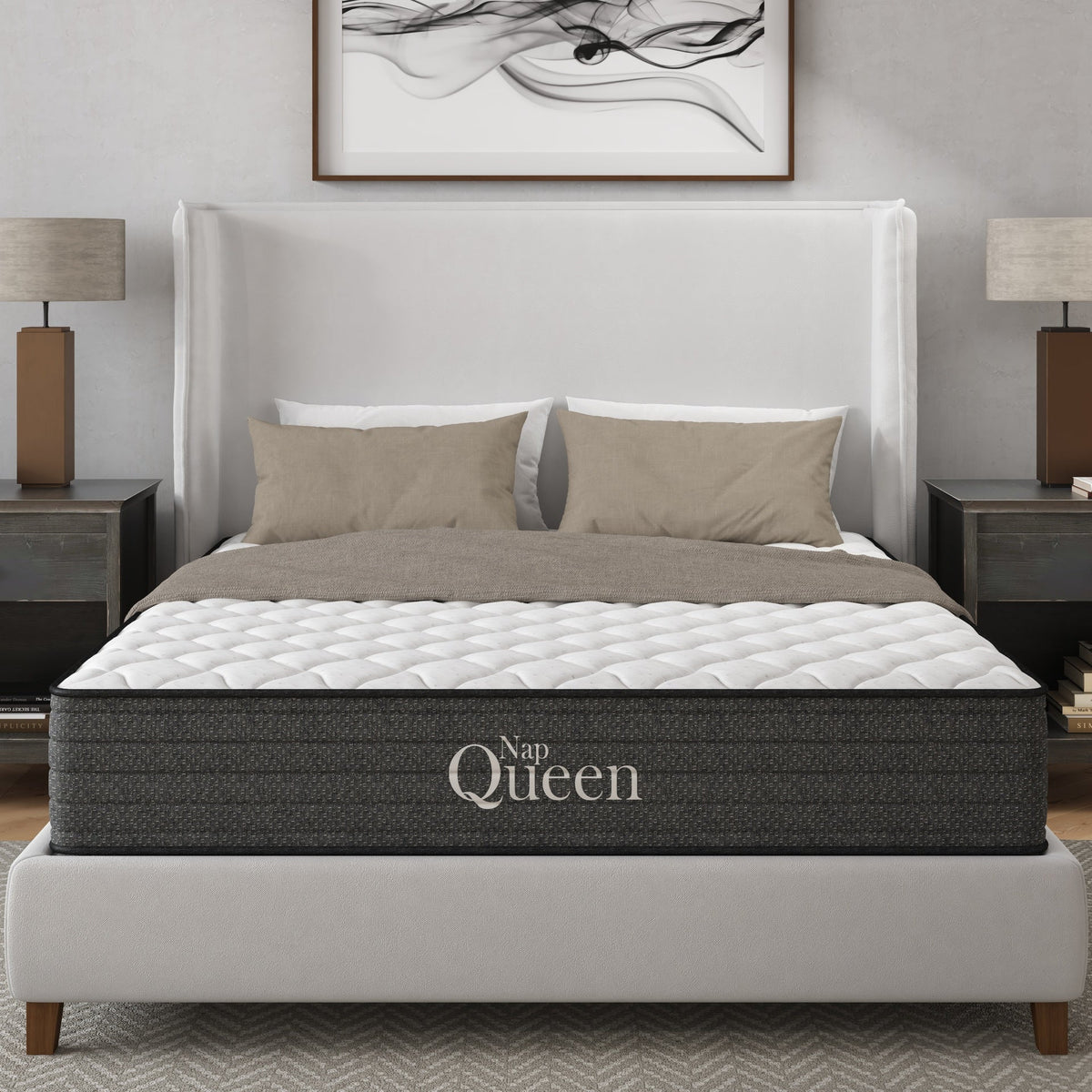 NapQueen Victoria 10 Inch Queen Cooling Gel Hybrid Mattress, CertiPUR-US Certified, Made in USA
