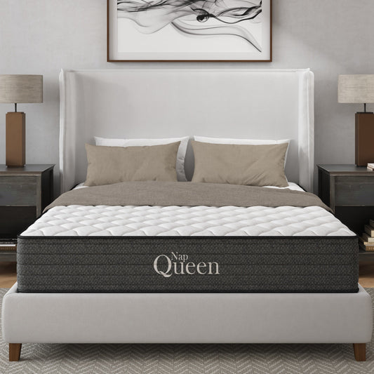NapQueen Victoria 10 Inch Queen Cooling Gel Hybrid Mattress, CertiPUR-US Certified, Made in USA