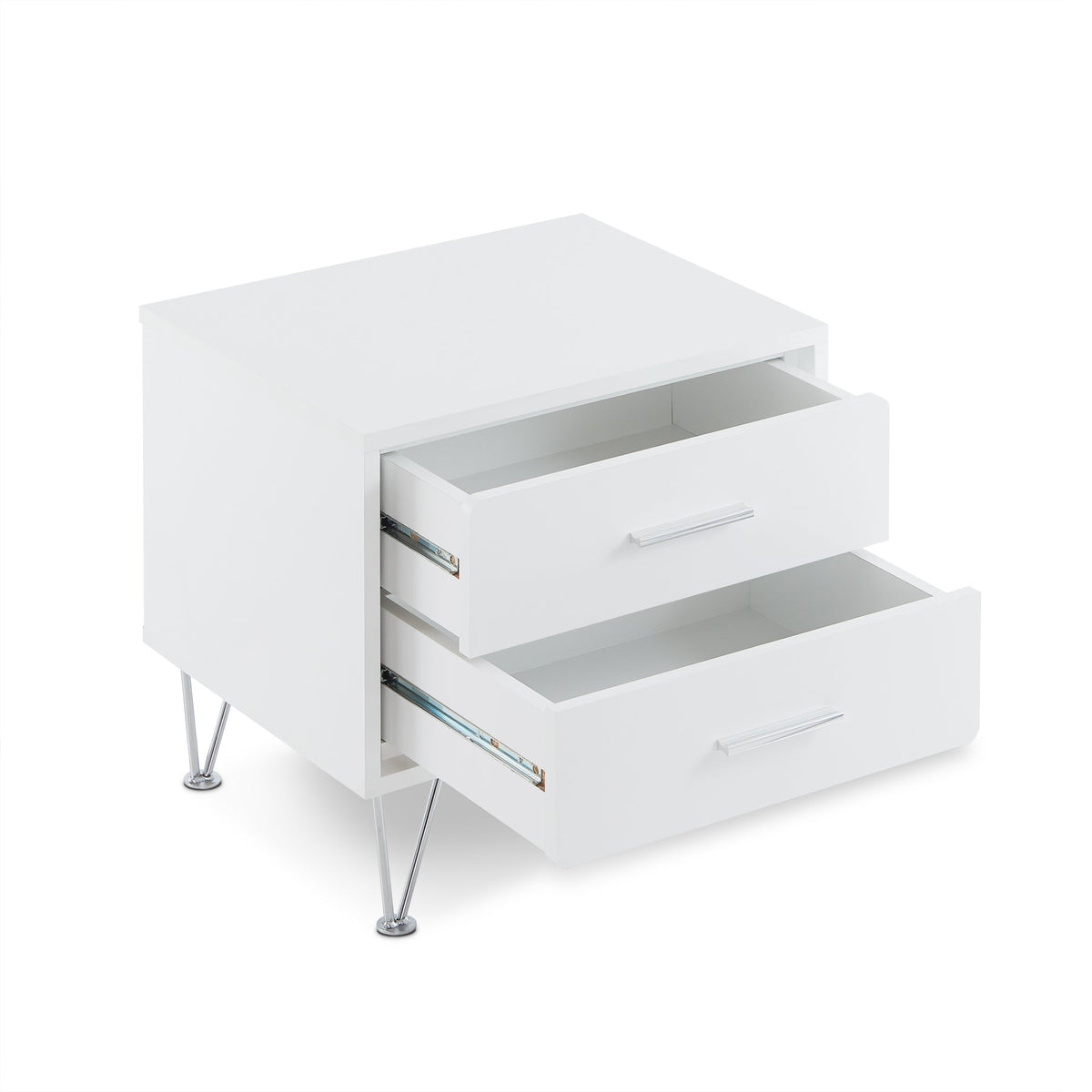 Deoss White Finish Accent Table