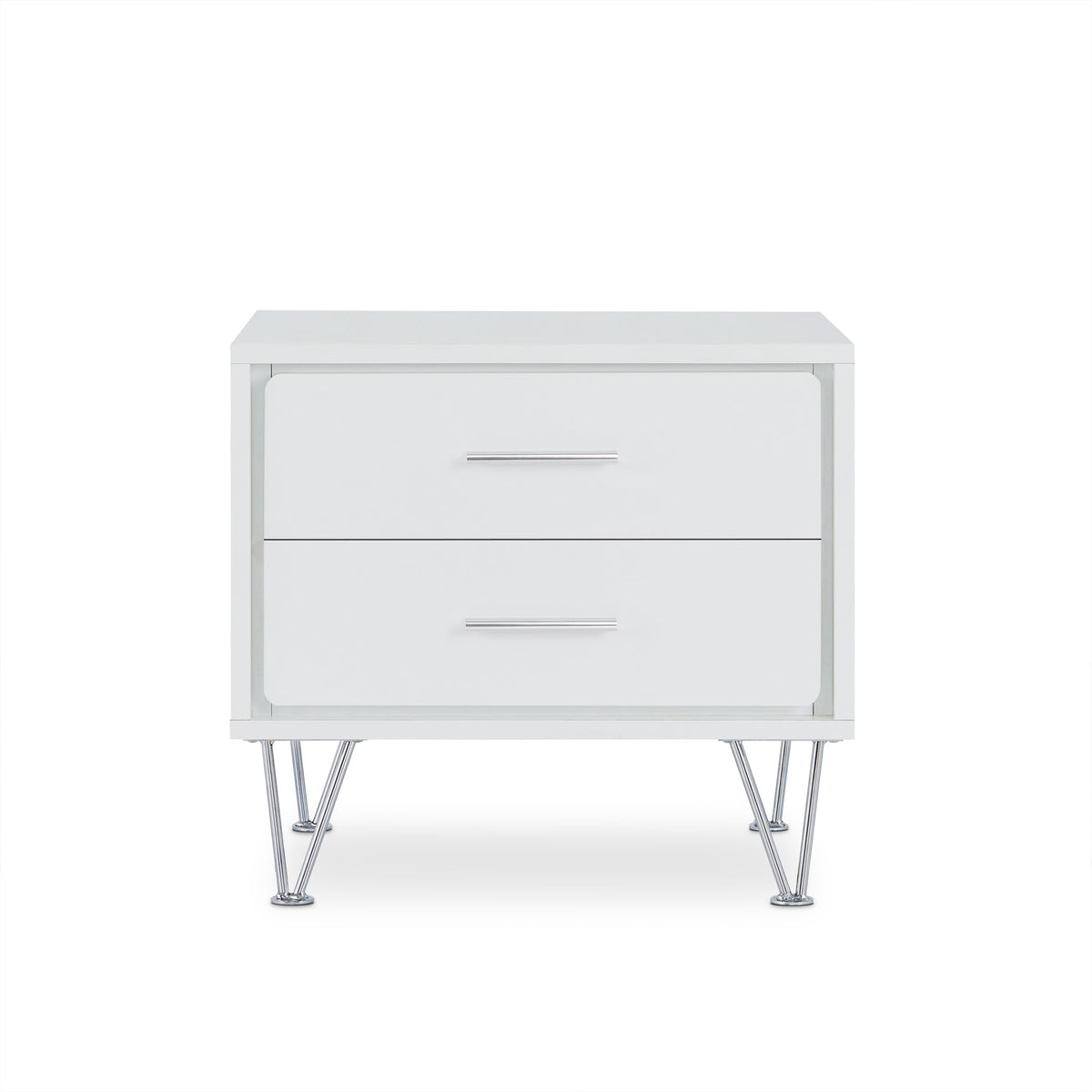 Deoss White Finish Accent Table