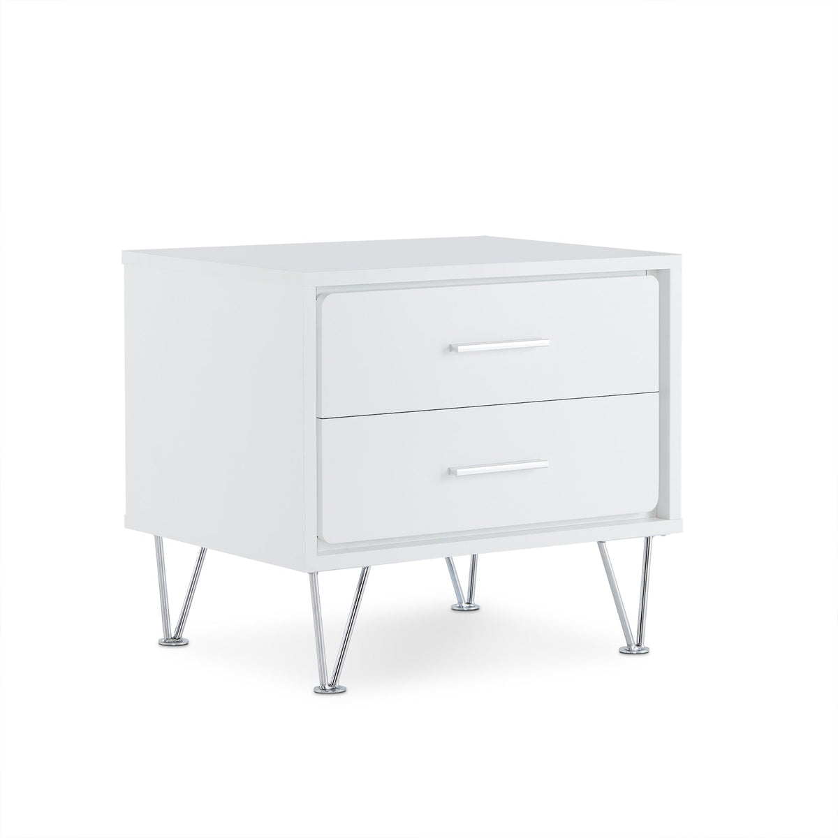 Deoss White Finish Accent Table