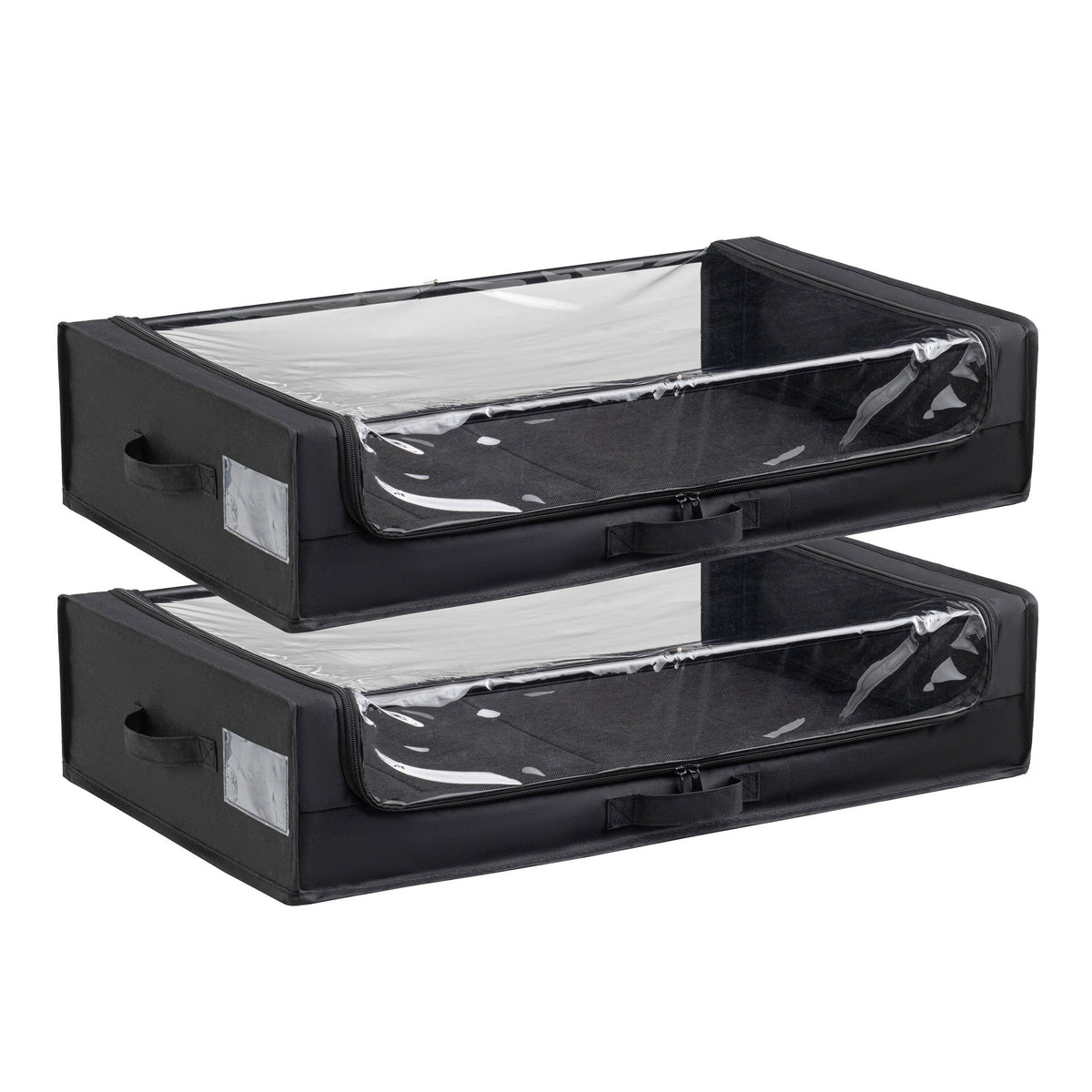Set of 2 Under-Bed Rolling Storage Container with Transparent Cover, Versatile Space-Saving Design, and Smooth-Glide Multi-Directional Wheels – Ideal for Organizing Clothes, Shoes, and More