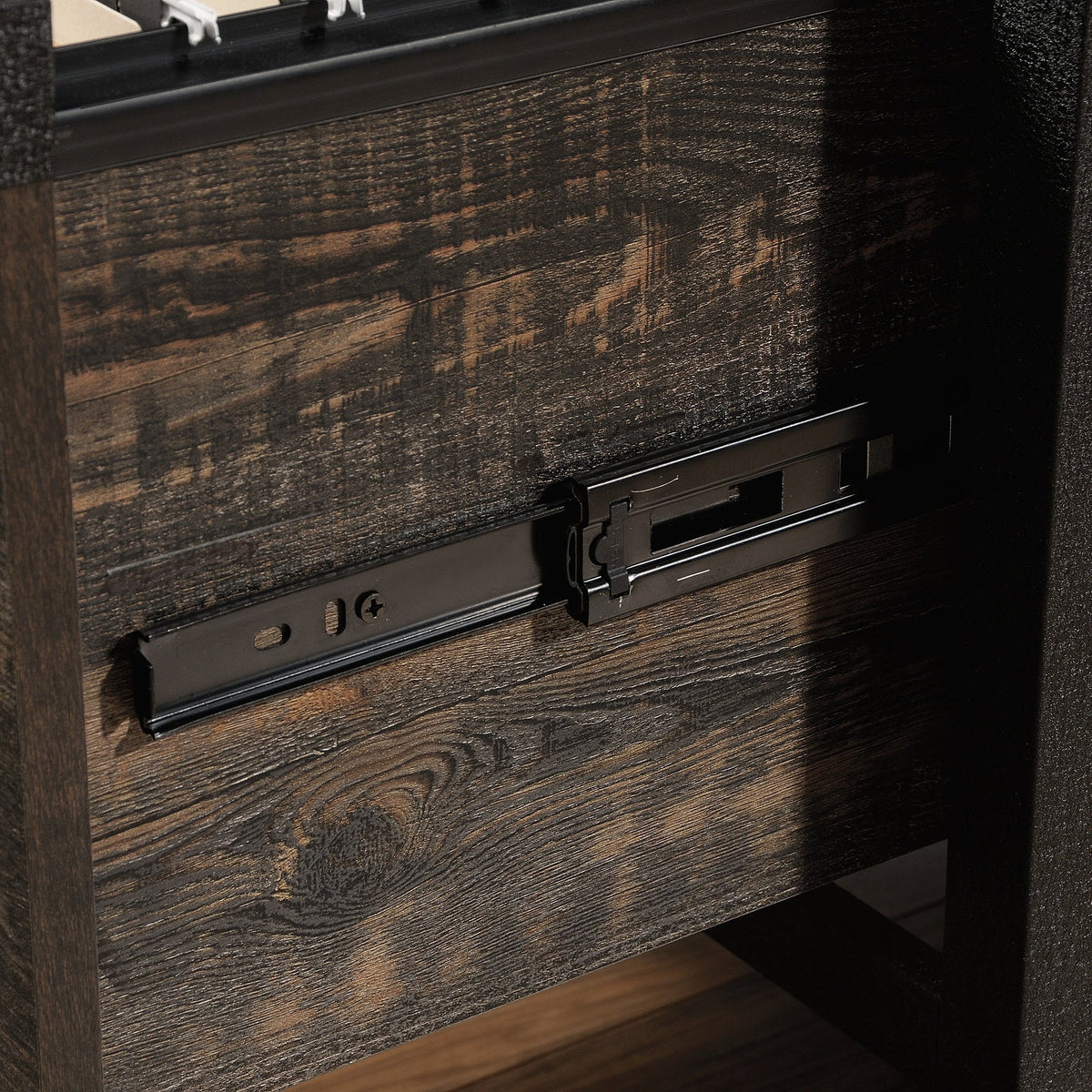File Pedestal with Smooth-Glide Drawer, Dark Oak finish