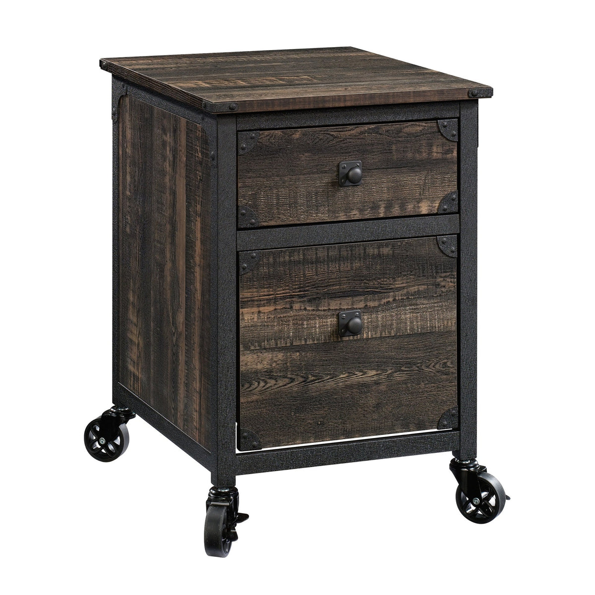 File Pedestal with Smooth-Glide Drawer, Dark Oak finish