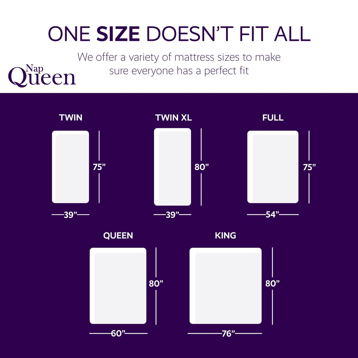 NapQueen 6 inch Twin XL size Memory Foam Mattress