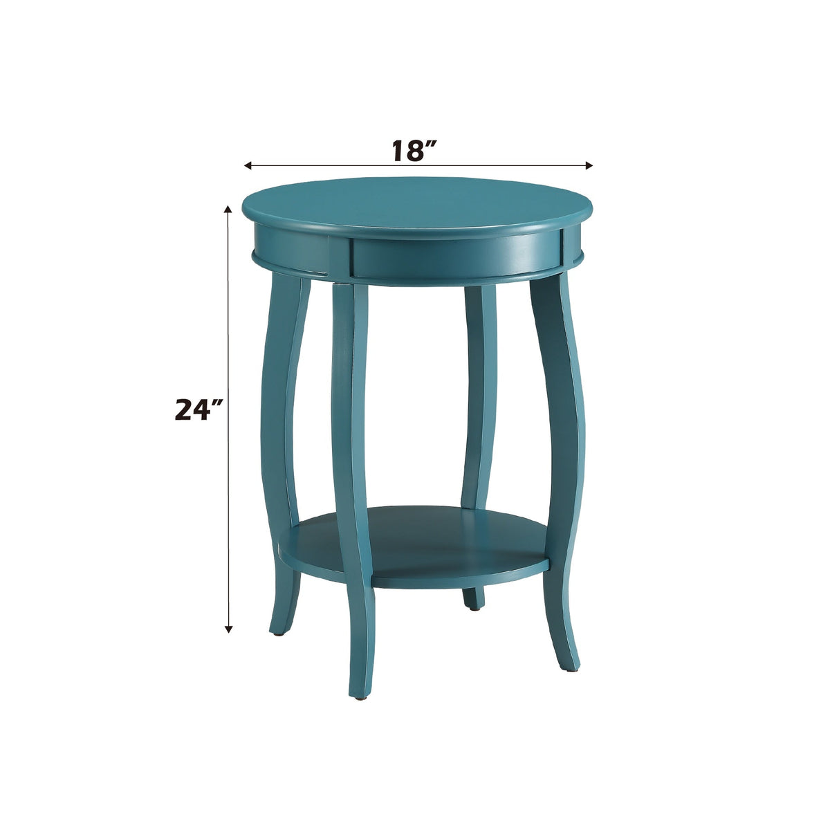 Aberta Teal Finish Accent Table