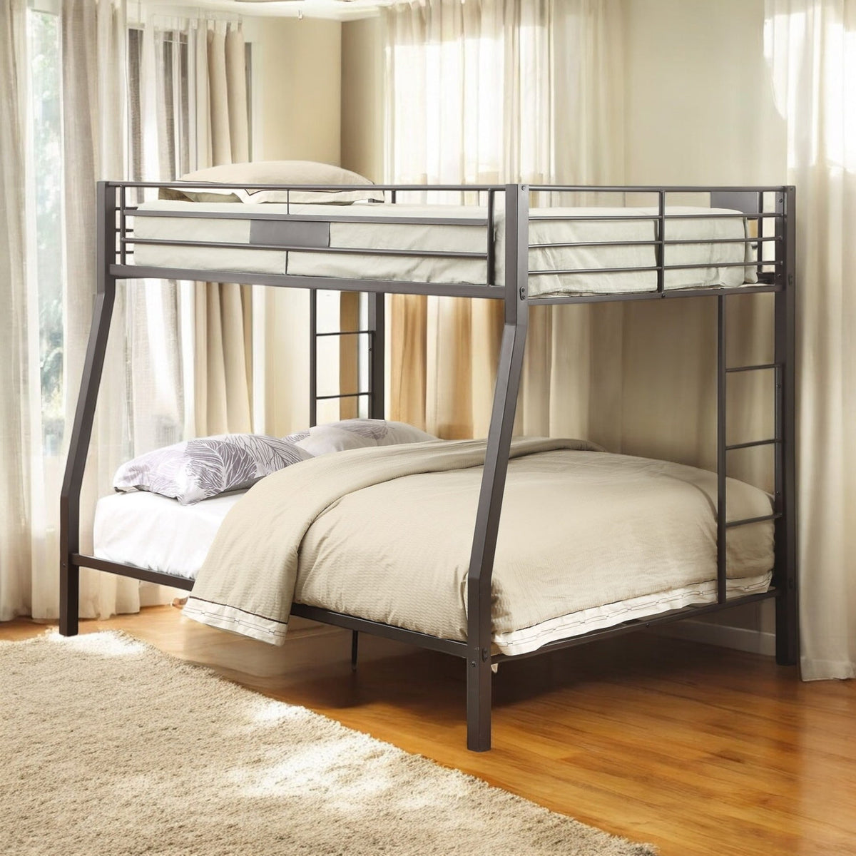 Limbra Sandy Black Finish Full XL/Queen Bunk Bed