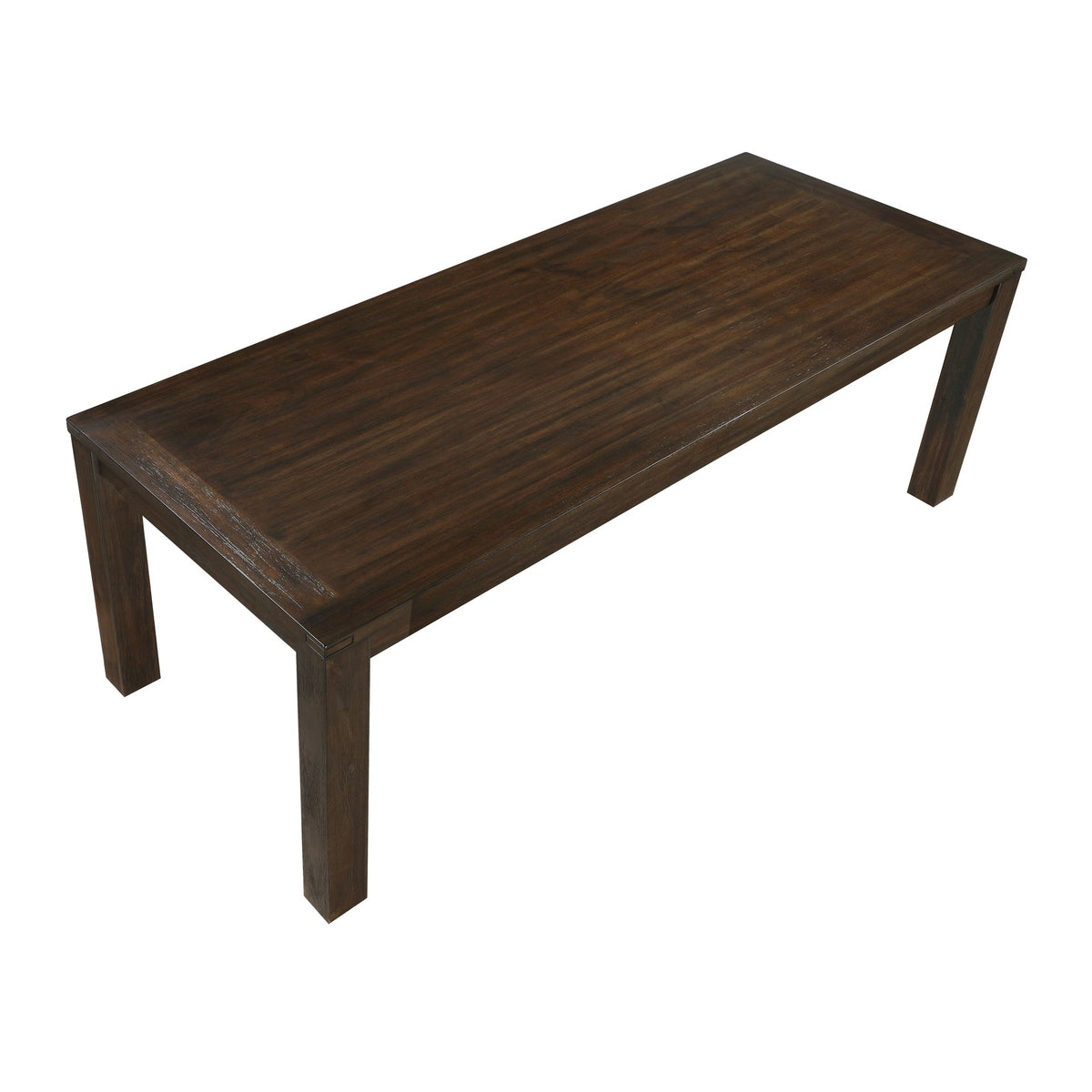 Dark Brown Finish Dining Table Wooden Frame Modern Dining Kitchen Furniture 1pc