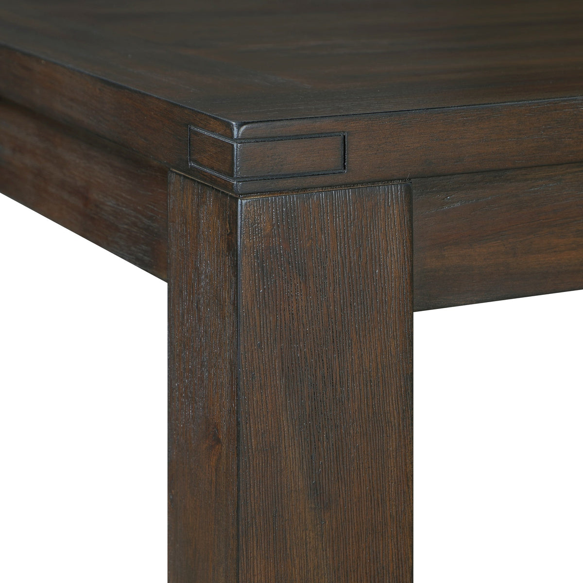 Dark Brown Finish Dining Table Wooden Frame Modern Dining Kitchen Furniture 1pc