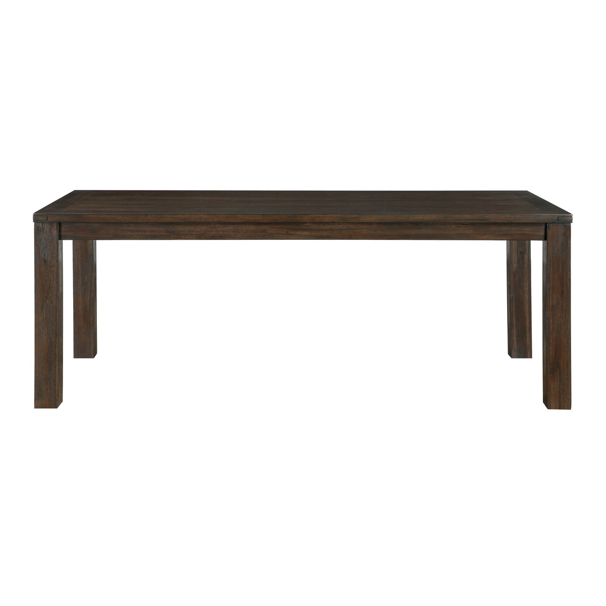 Dark Brown Finish Dining Table Wooden Frame Modern Dining Kitchen Furniture 1pc