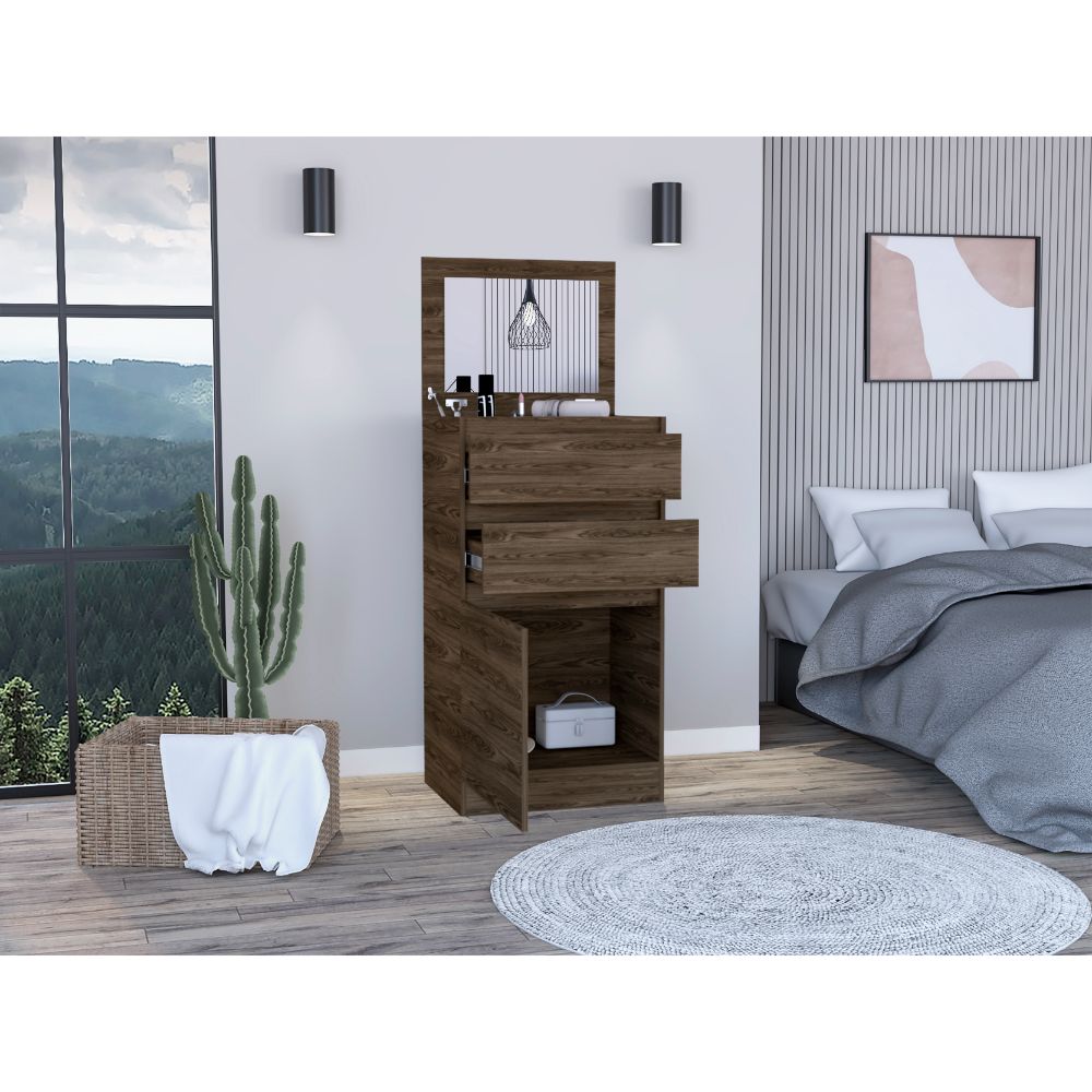Cassel 2-Drawer Dresser Dark Walnut