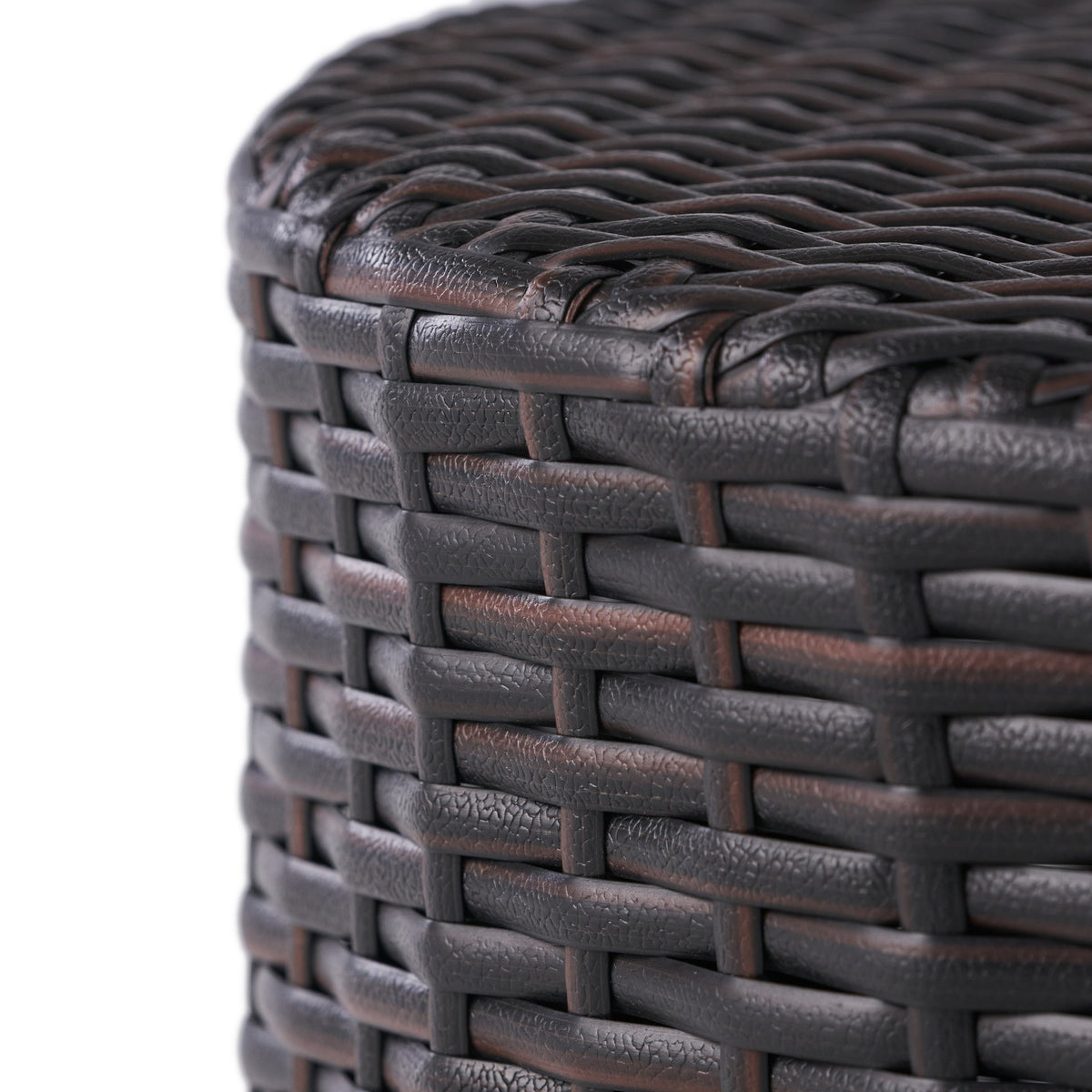 Kingstown RD Barrel Side Table,  Outdoor Wicker End Table