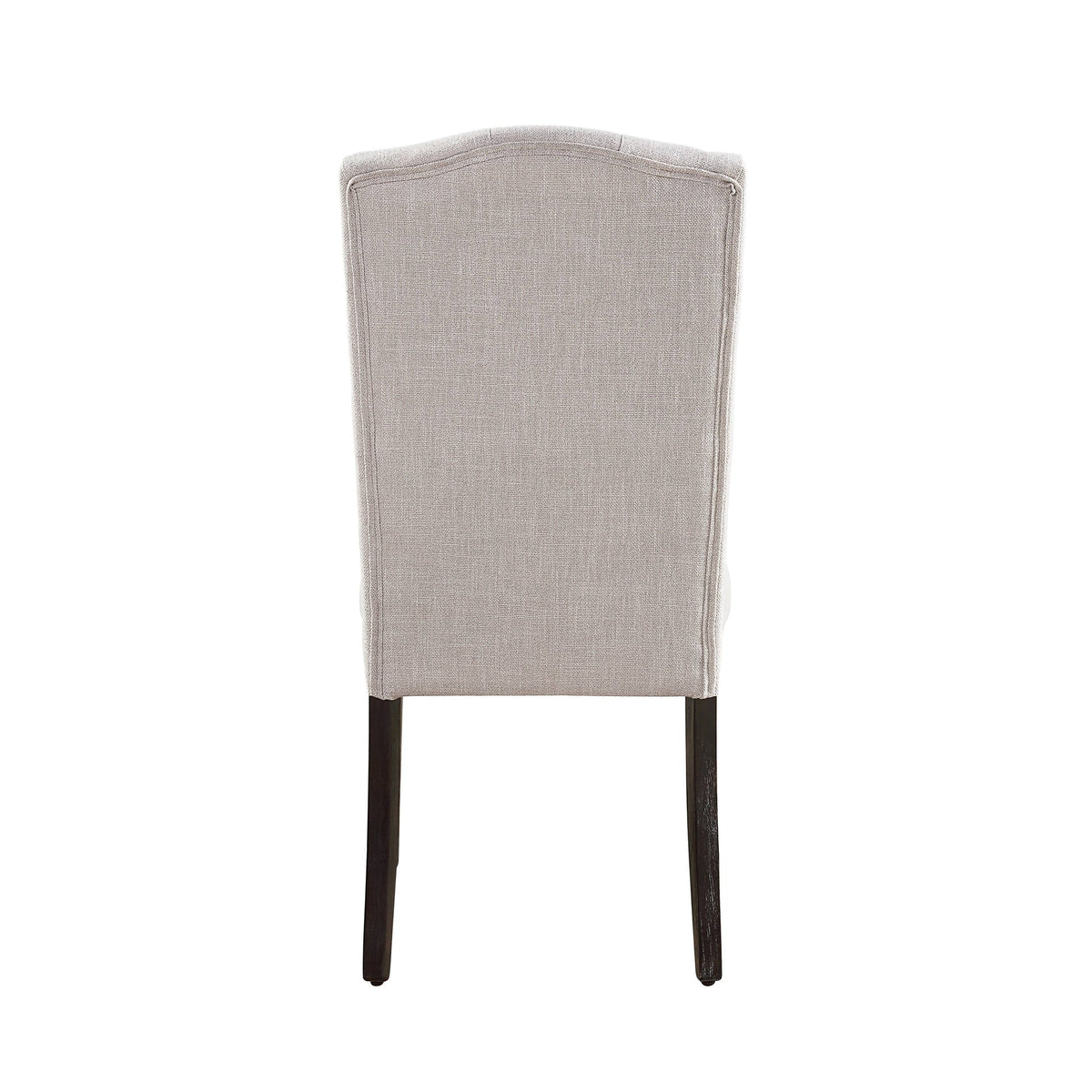 Gerardo Beige Linen & Weathered Espresso Dining Chair (Set of 2)
