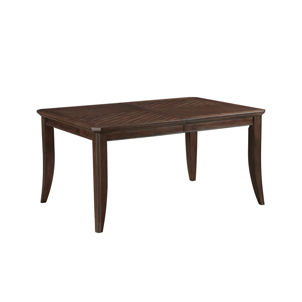 Formal Traditional 5pc Dining Set Table and Chairs Separate Extension Cherry Finish with Dark Walnut Inlay Wooden Furniture