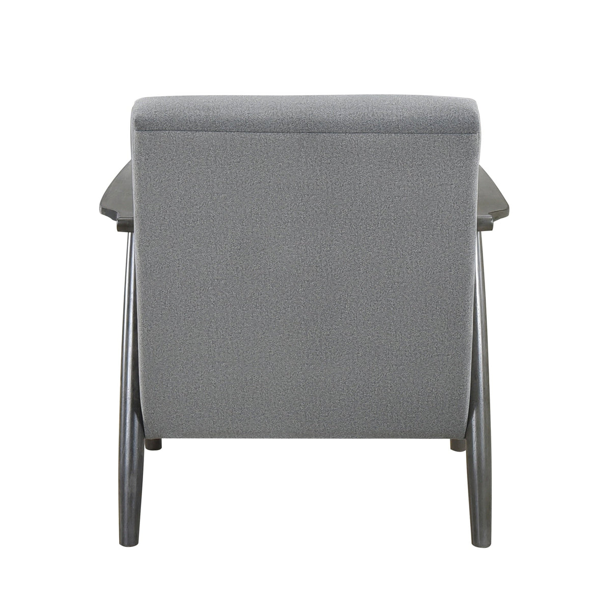 Casual Transitional Accent Chair 1pc Gray Velvet Upholstery Solid Wood Frame Living Room Furniture