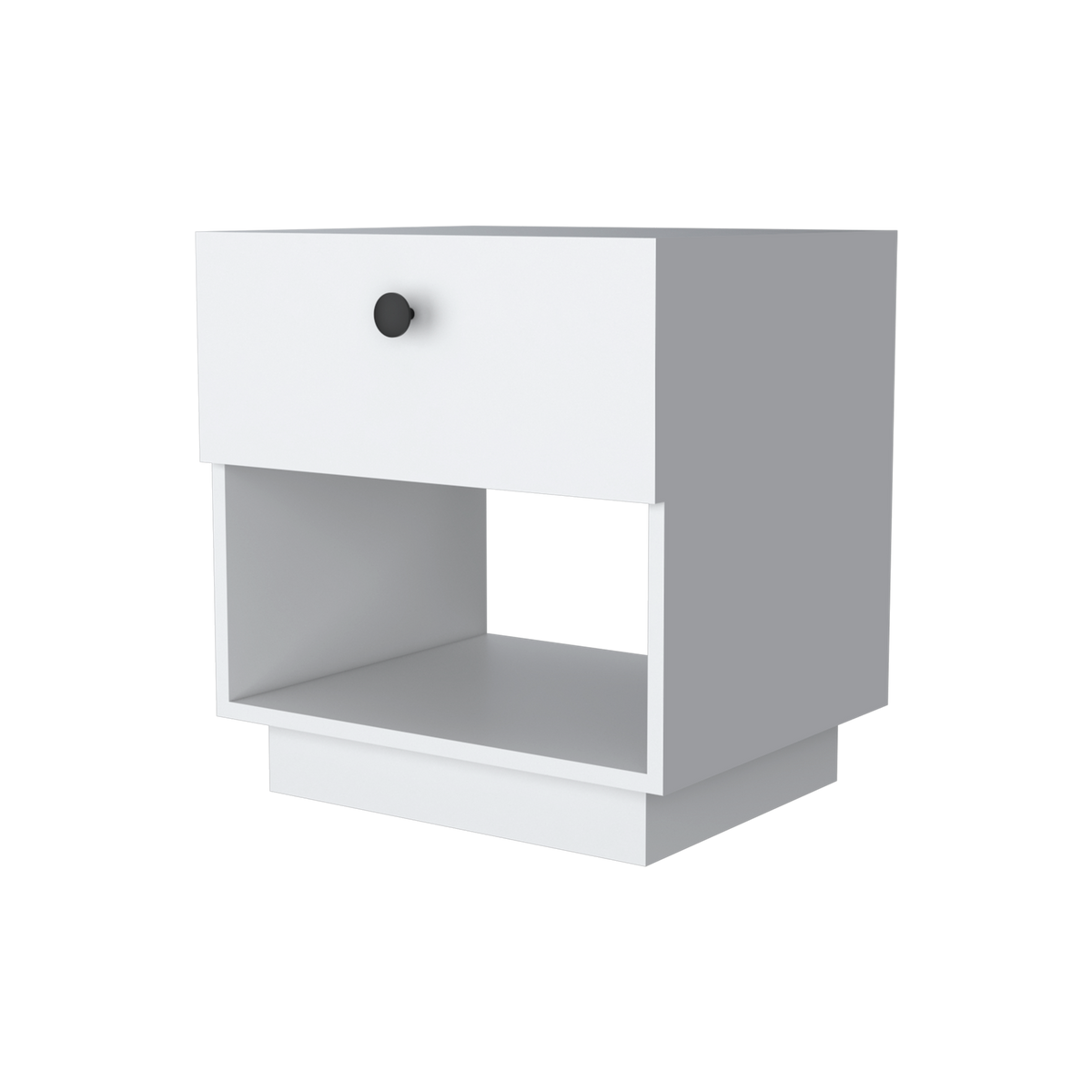 White 1-Drawer Nightstand