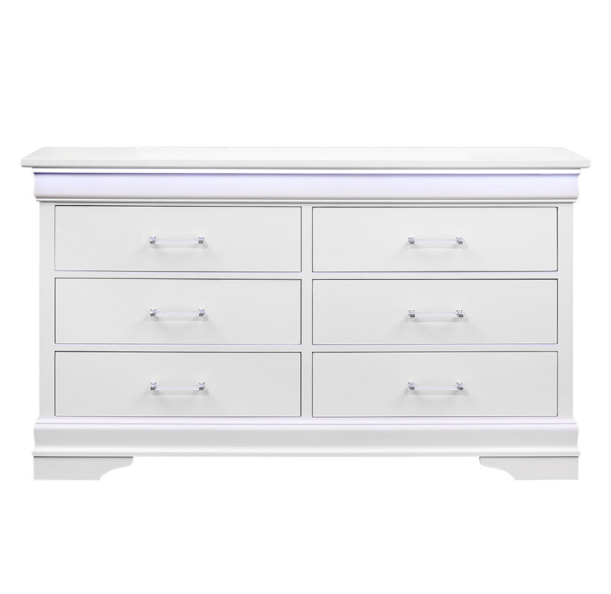 CHARLSTON WHITE DRESSER WITH LED