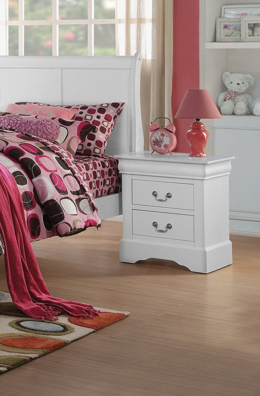 Louis Philippe III White Finish Nightstand