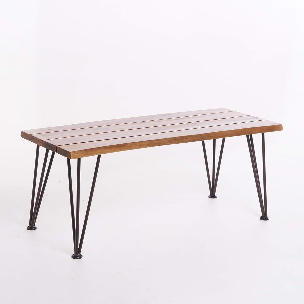 ZION INDUSTRIAL WOOD AND METAL COFFEE TABLE WITH ACCENT TABLE
