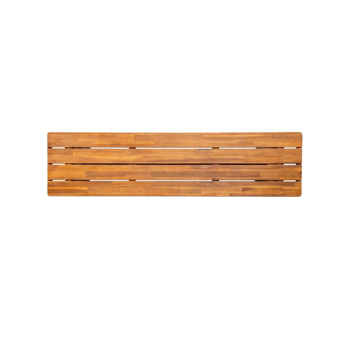 Outdoor Acacia Wood Bench(Set of 2),Teak Finish+ Grey Wicker