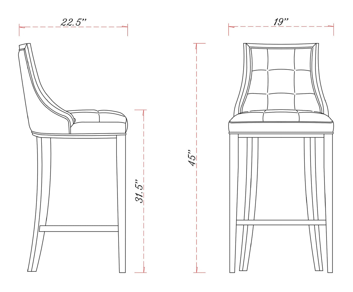 Barstool in Pearl White