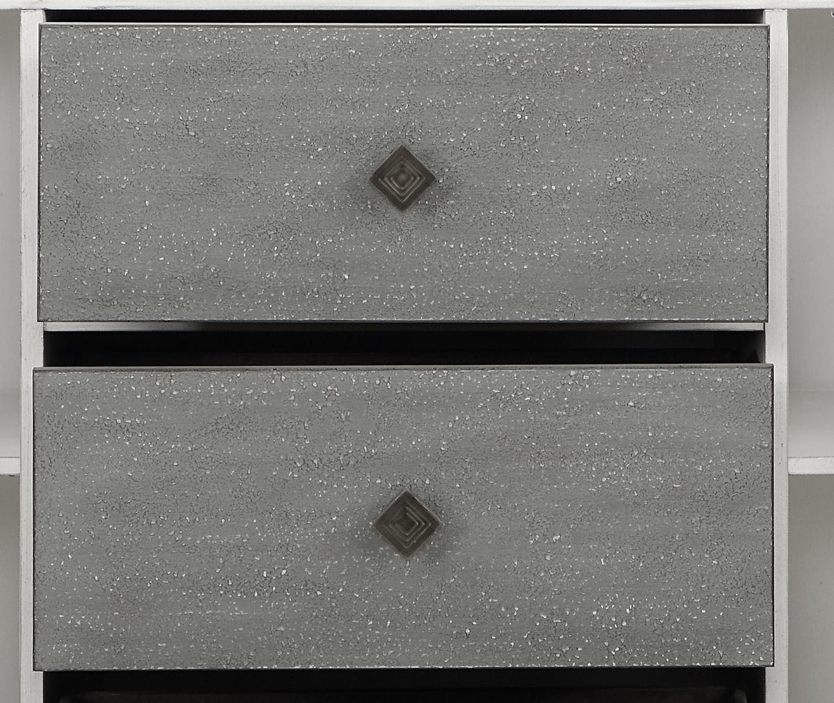 Katia Rustic Gray & Weathered White Finish Server