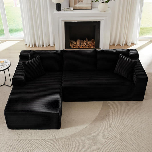 104 Inch L Shape Modular Sectional Couch with Chaise