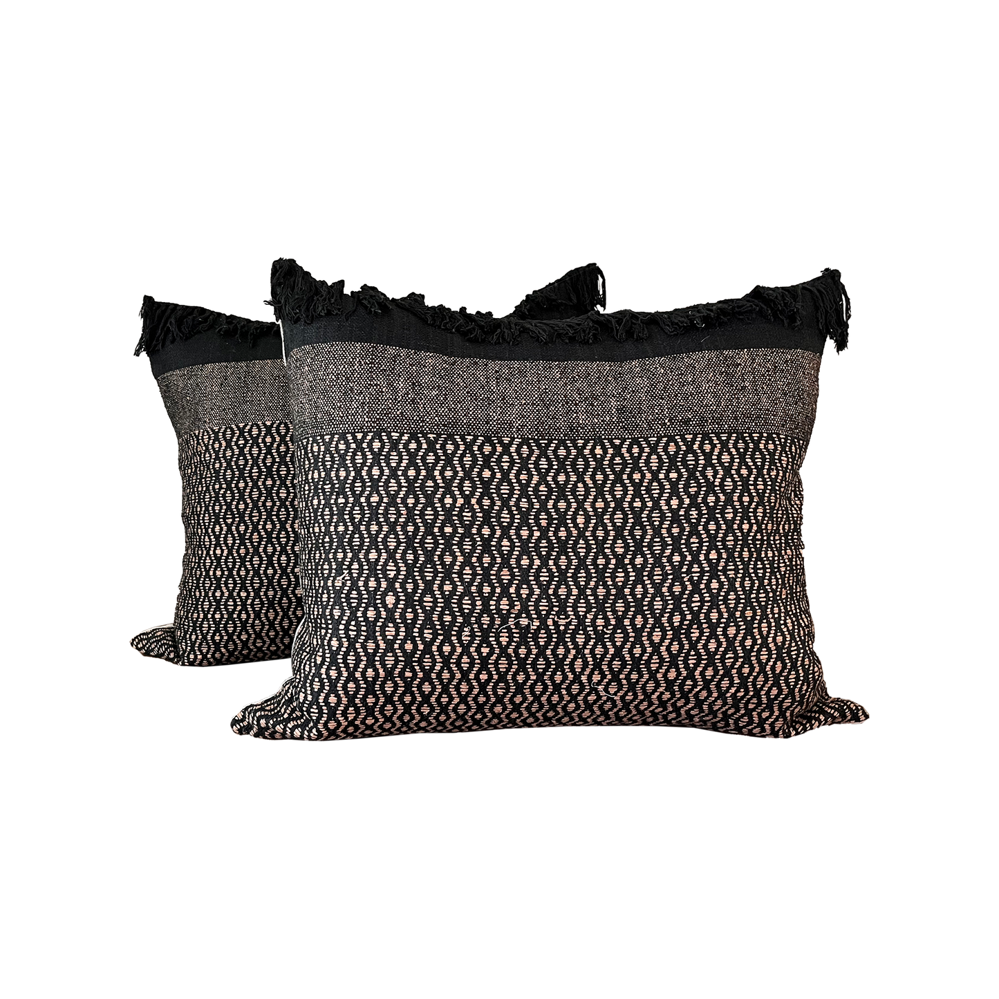 Vintage Fabric Pillow #T.1046 Set of Two