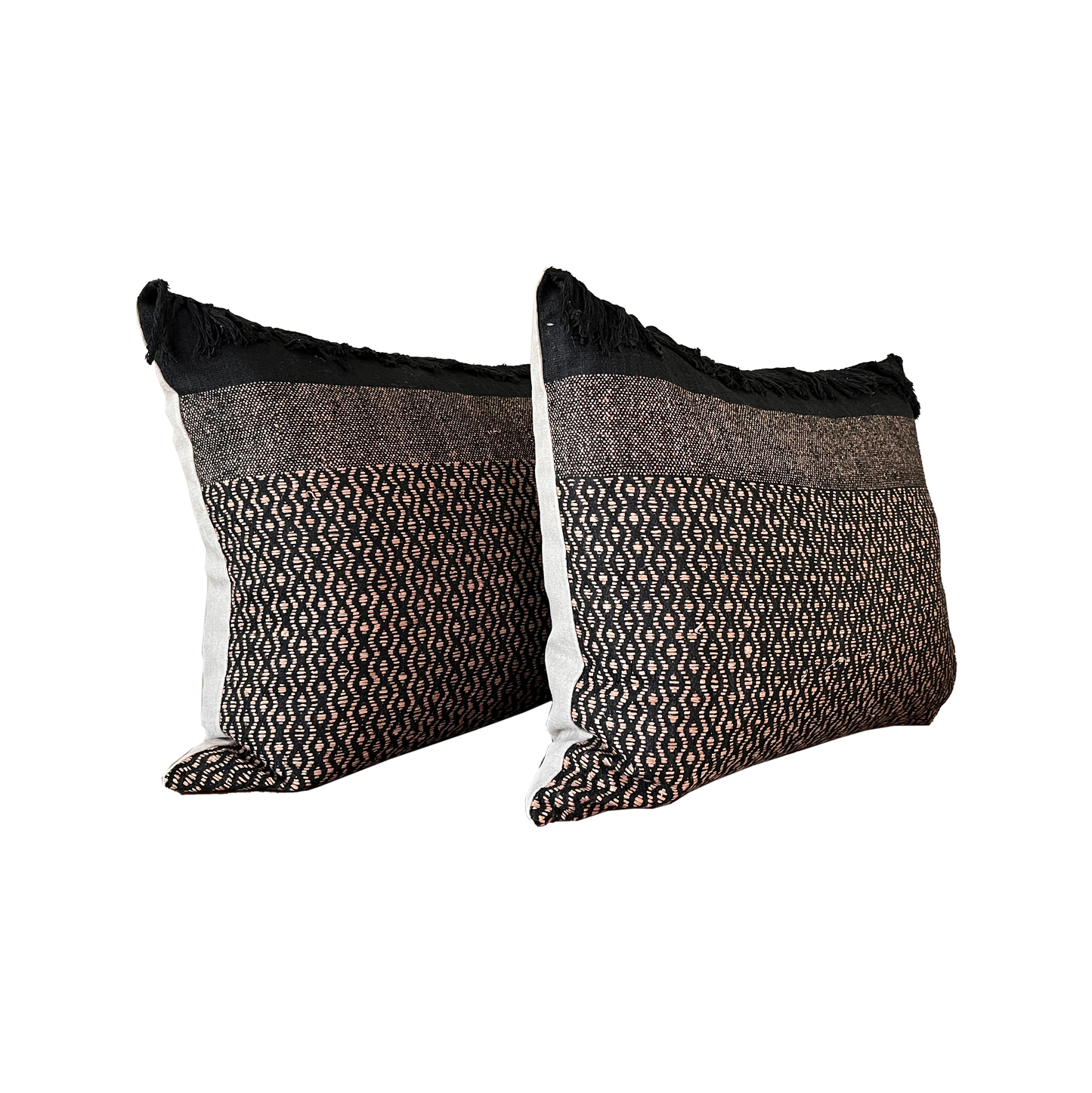 Vintage Fabric Pillow #T.1046 Set of Two