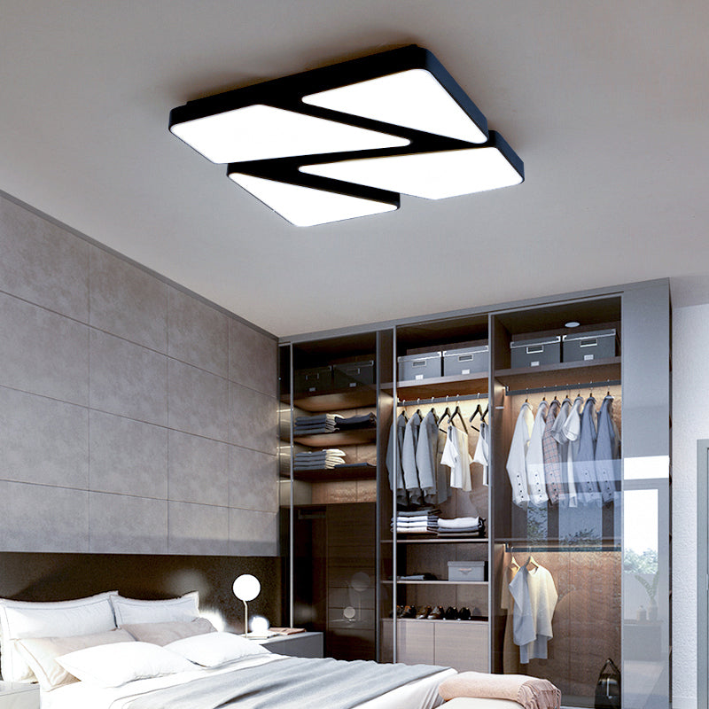 Modern LED Flush Mount: Square/Rectangular Options for Home or Office