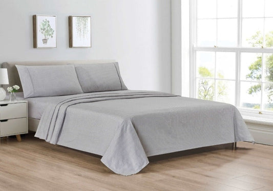 Bibb Home Egyptian Luxury 1800 Microfiber Count Printed 4 Piece Sheet Set.