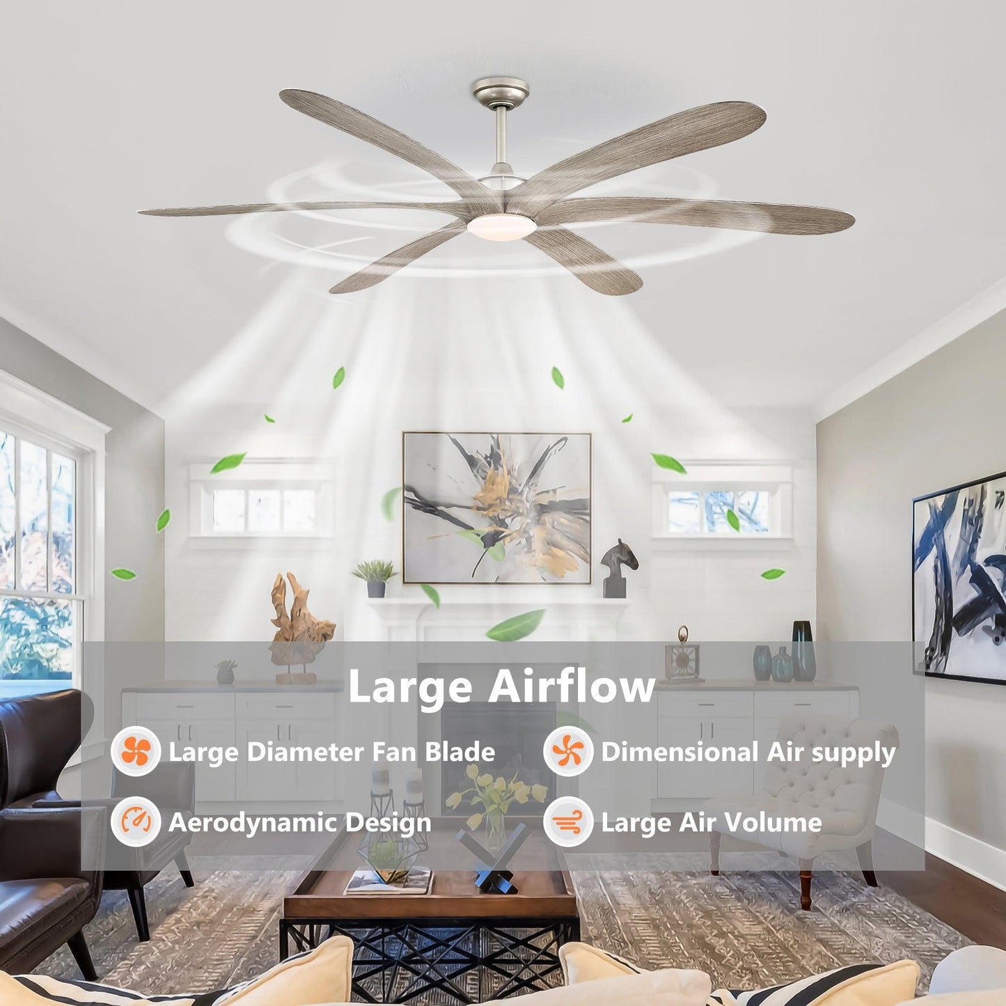 72" Jaydn Farmhouse Satin Nickel DC Motor Downrod Mount Reversible Ceiling Fan with Lighting and Remote Control